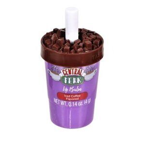 Friends Central Perk Iced Coffee Lip Balm 0.14 Oz Purple Cup Shaped With Straw